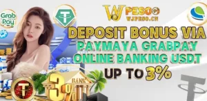 Deposit Bonus Via Paymaya , Grabpay , Online Banking , Usdt Up To 3%!